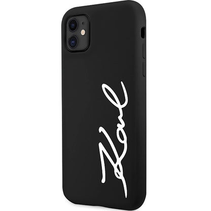 Karl Lagerfeld KLHCN61SKSVGK iPhone 11 / Xr 6.1" black/black hardcase Silicone Signature_1