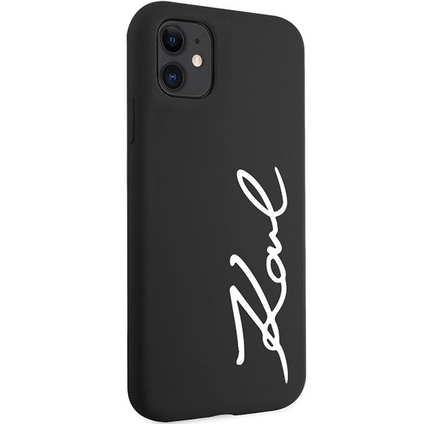 Karl Lagerfeld KLHCN61SKSVGK iPhone 11 / Xr 6.1" black/black hardcase Silicone Signature_3