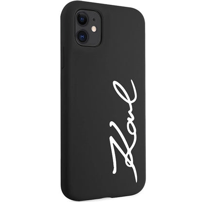 Karl Lagerfeld KLHCN61SKSVGK iPhone 11 / Xr 6.1" black/black hardcase Silicone Signature_3
