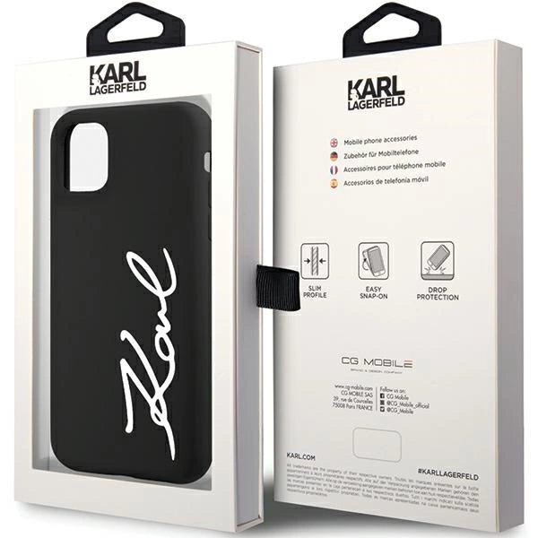 Karl Lagerfeld KLHCN61SKSVGK iPhone 11 / Xr 6.1" black/black hardcase Silicone Signature_7