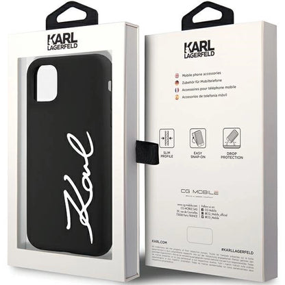 Karl Lagerfeld KLHCN61SKSVGK iPhone 11 / Xr 6.1" black/black hardcase Silicone Signature_7