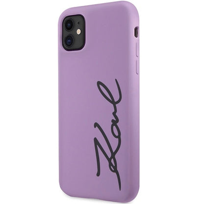 Karl Lagerfeld KLHCN61SKSVGU iPhone 11 / Xr 6.1" purple/purple hardcase Silicone Signature_1