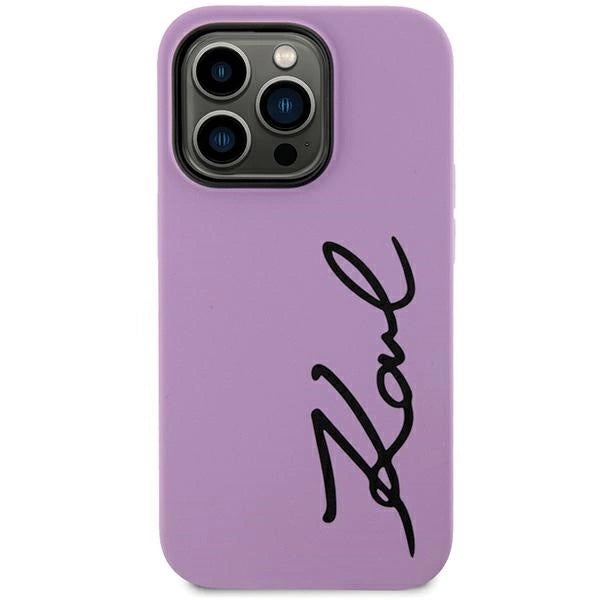 Karl Lagerfeld KLHCN61SKSVGU iPhone 11 / Xr 6.1" purple/purple hardcase Silicone Signature_2
