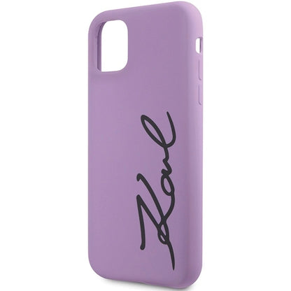 Karl Lagerfeld KLHCN61SKSVGU iPhone 11 / Xr 6.1" purple/purple hardcase Silicone Signature_5