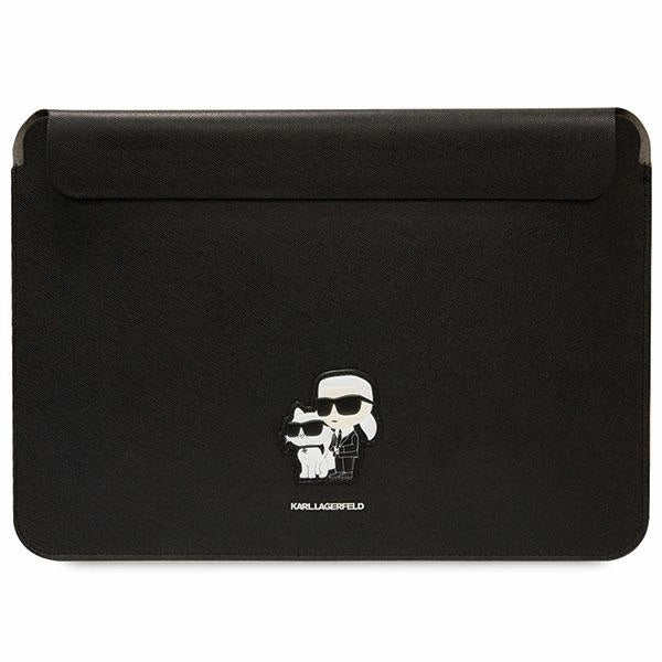 Karl Lagerfeld Saffiano Karl&amp;Choupette case for a 14" laptop - black_0
