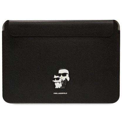 Karl Lagerfeld Saffiano Karl&amp;Choupette case for a 14" laptop - black_0