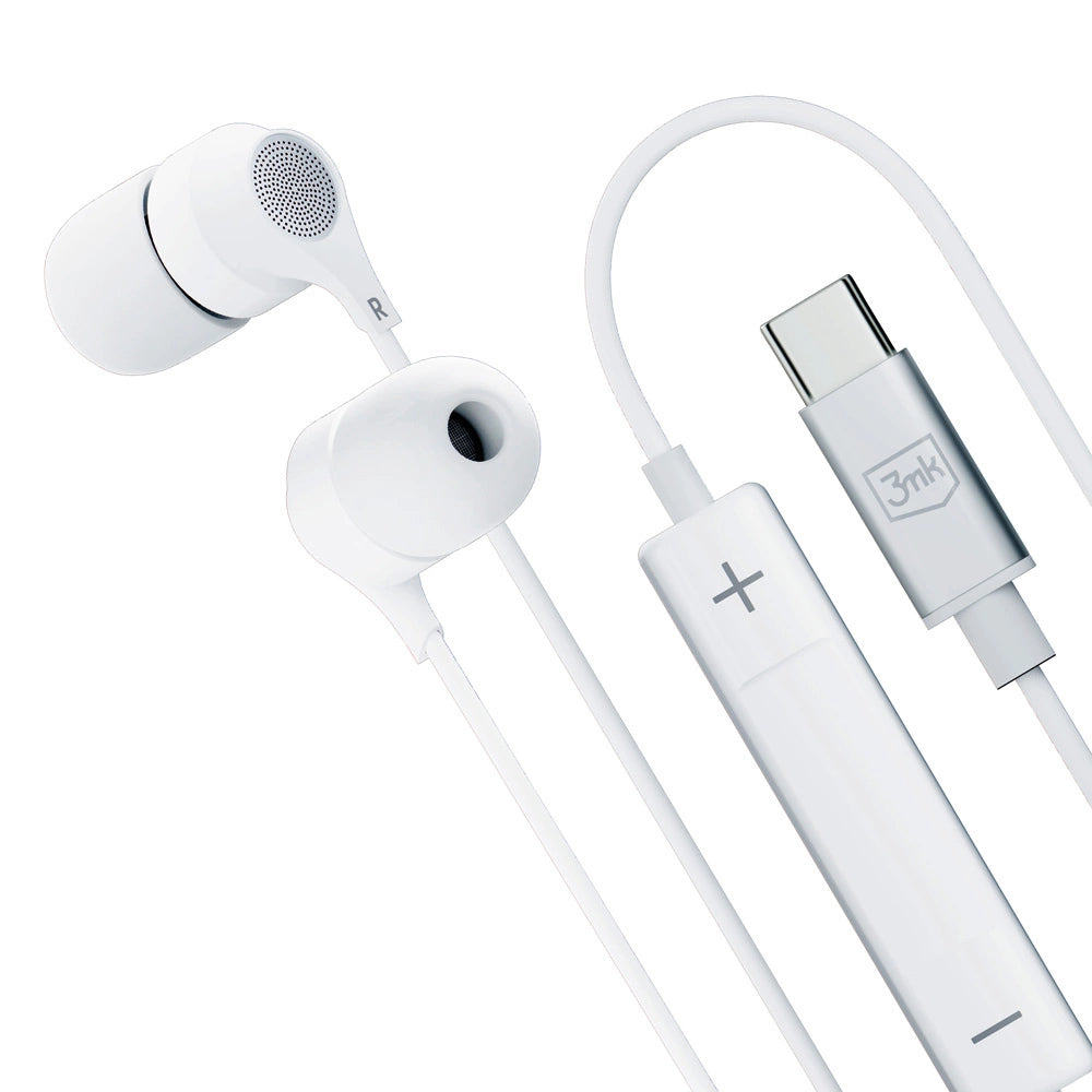 USB-C 3mk Wired Headphones - white_12