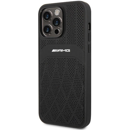 AMG AMHMP14XOSDBK iPhone 14 Pro Max 6.7" black/black hardcase Leather Curved Lines MagSafe_1