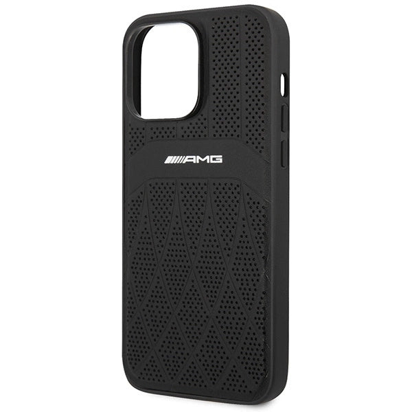 AMG AMHMP14XOSDBK iPhone 14 Pro Max 6.7" black/black hardcase Leather Curved Lines MagSafe_5