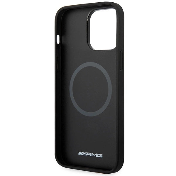 AMG AMHMP14XOSDBK iPhone 14 Pro Max 6.7" black/black hardcase Leather Curved Lines MagSafe_6
