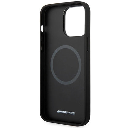 AMG AMHMP14XOSDBK iPhone 14 Pro Max 6.7" black/black hardcase Leather Curved Lines MagSafe_6