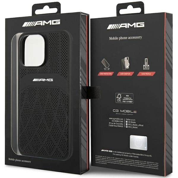 AMG AMHMP14XOSDBK iPhone 14 Pro Max 6.7" black/black hardcase Leather Curved Lines MagSafe_7