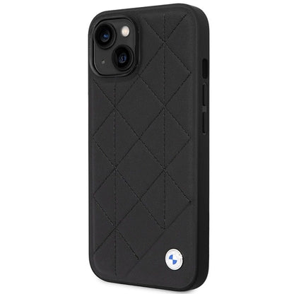 Case BMW BMHCP14S22RQDK iPhone 14 6.1" black/black Leather Quilted_1
