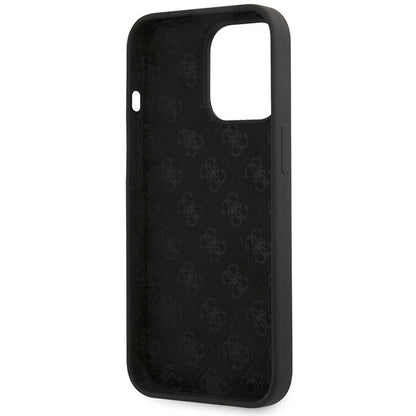 Guess GUHCP13XLSLMGBK iPhone 13 Pro Max 6.7" black/black hardcase Silicone Script Gold Logo_6
