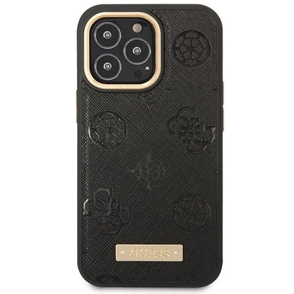 Guess GUHMP14LSAPSTK iPhone 14 Pro 6.1" black/black hardcase Peony Logo Plate MagSafe_2