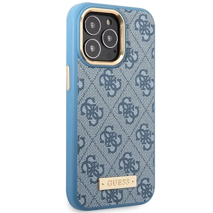 Guess GUHMP14LU4GPRB iPhone 14 Pro 6.1" blue/blue hard case 4G Logo Plate MagSafe_3