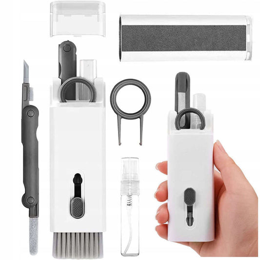 Multifunctional 7in1 cleaning set for headphones and keyboard - gray_0