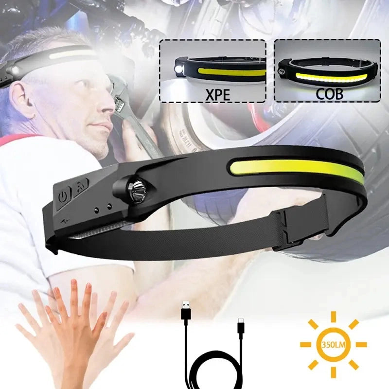 LED headlamp with IPX4 motion sensor USB-C 1200 mAh - black_12