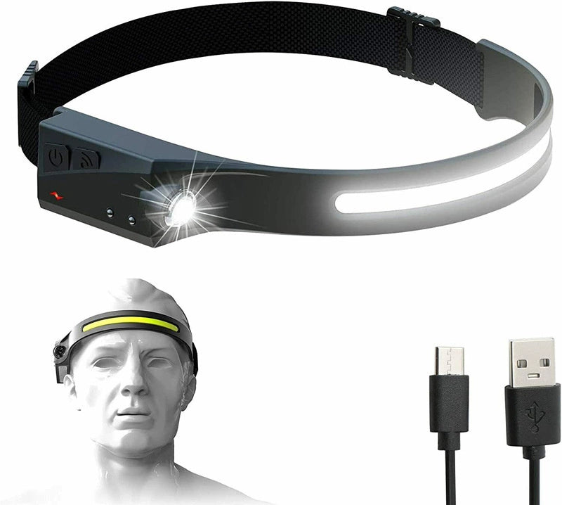 LED headlamp with IPX4 motion sensor USB-C 1200 mAh - black_1