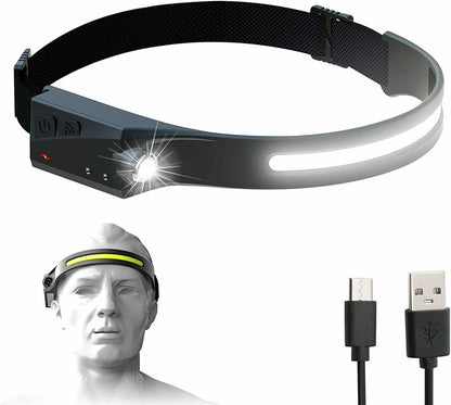 LED headlamp with IPX4 motion sensor USB-C 1200 mAh - black_1