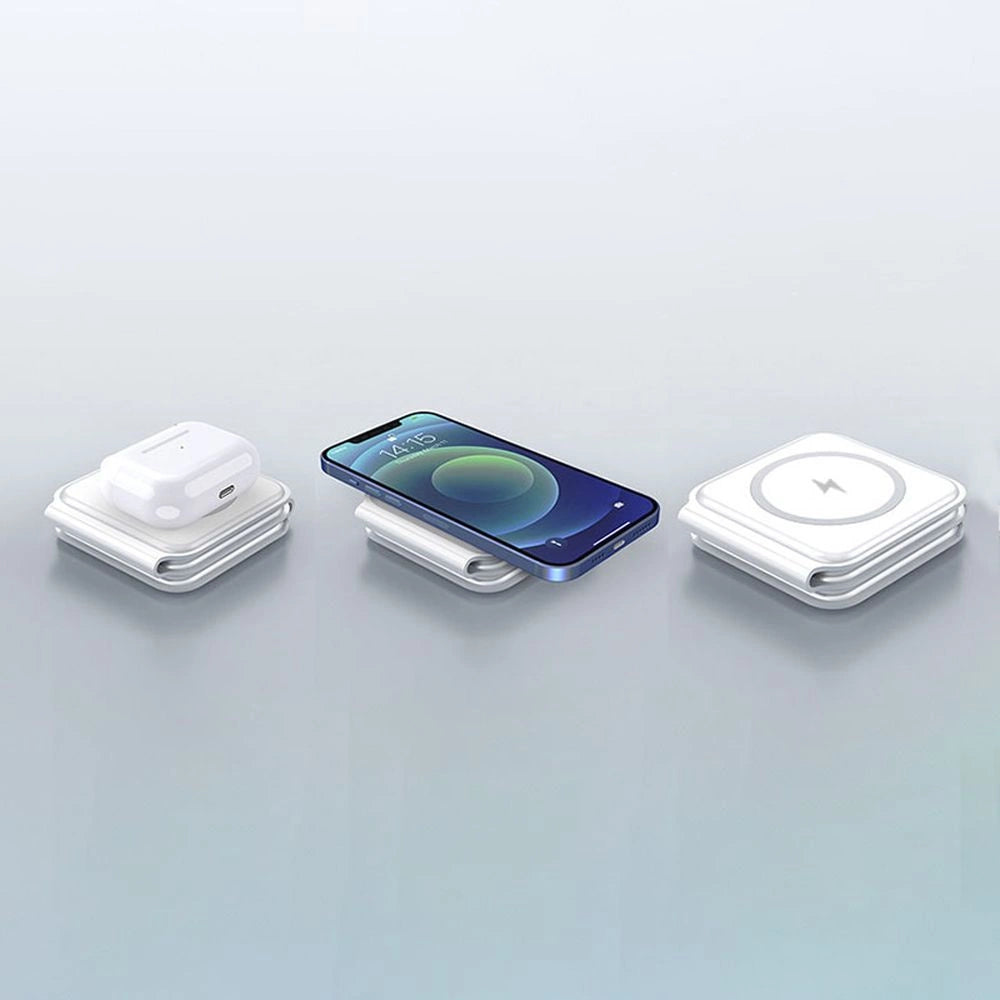 Dudao A11N 15W 3in1 Inductive Charger - White + USB-C / USB-C Cable_1
