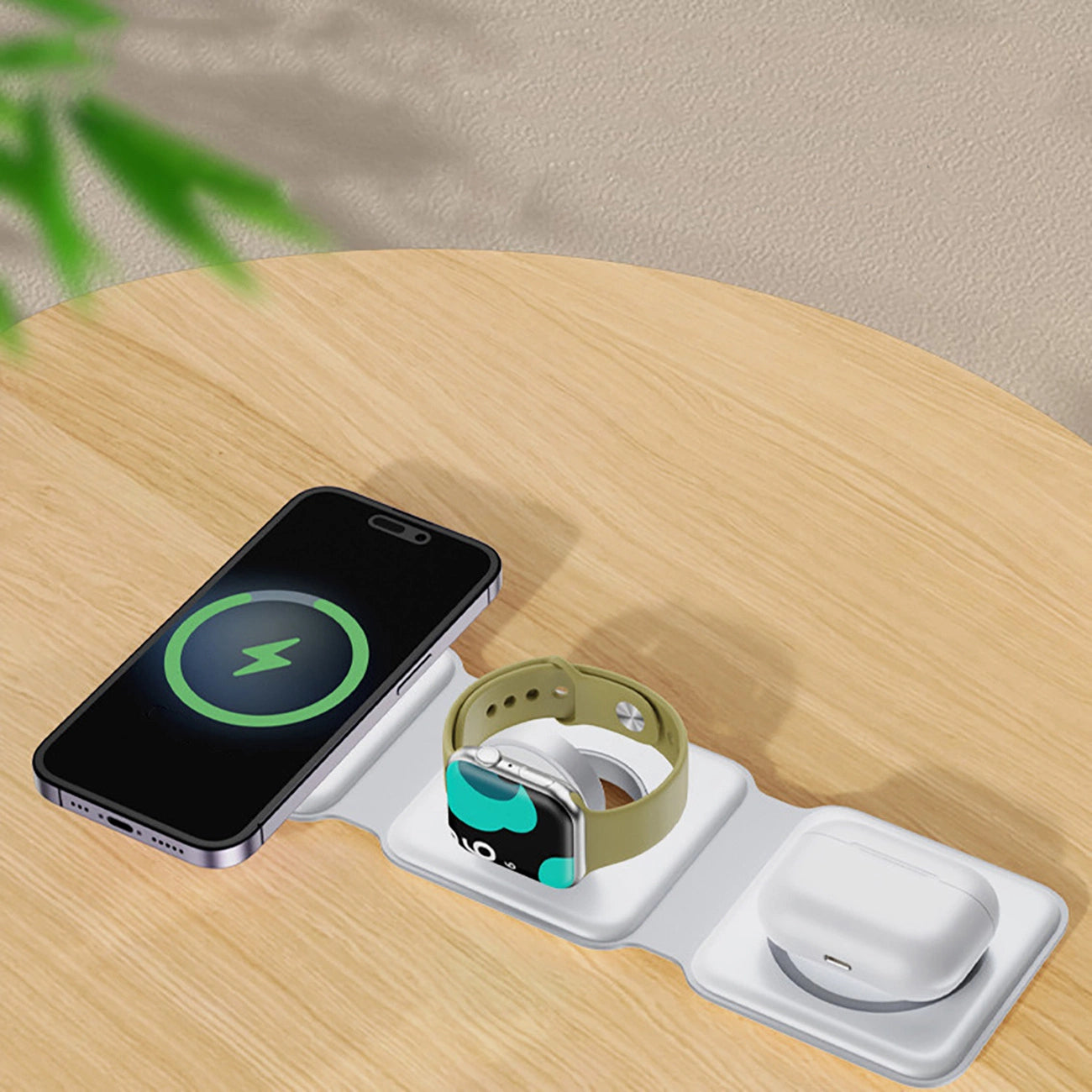 Dudao A11N 15W 3in1 Inductive Charger - White + USB-C / USB-C Cable_15