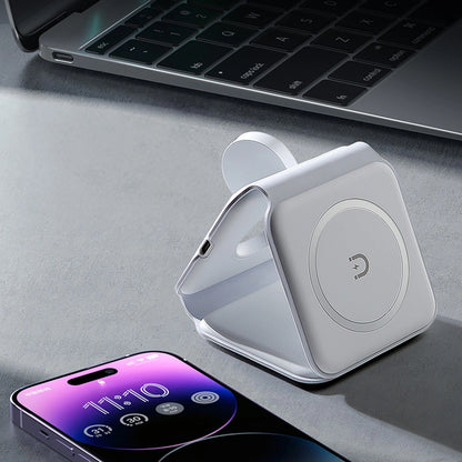 Dudao A11N 15W 3in1 Inductive Charger - White + USB-C / USB-C Cable_16