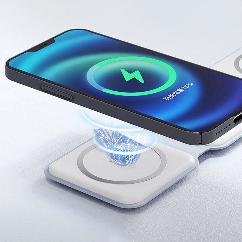 Dudao A11N 15W 3in1 Inductive Charger - White + USB-C / USB-C Cable_2