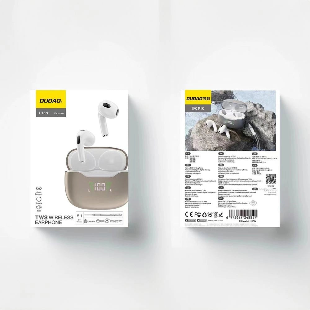 Dudao U15N TWS wireless headphones - white_1