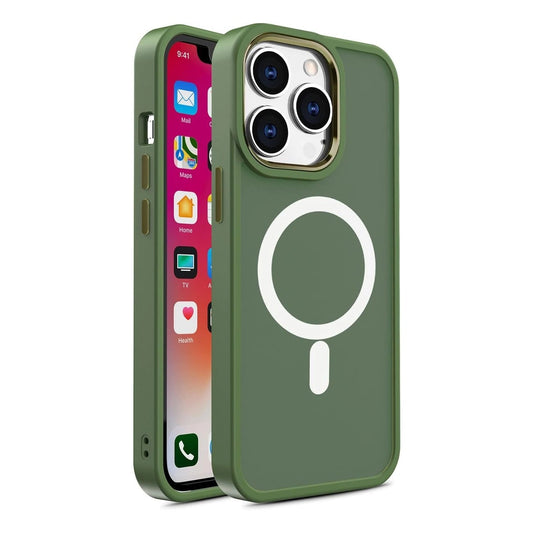 Magnetic Color Matte Case for iPhone 15 Plus - green_0