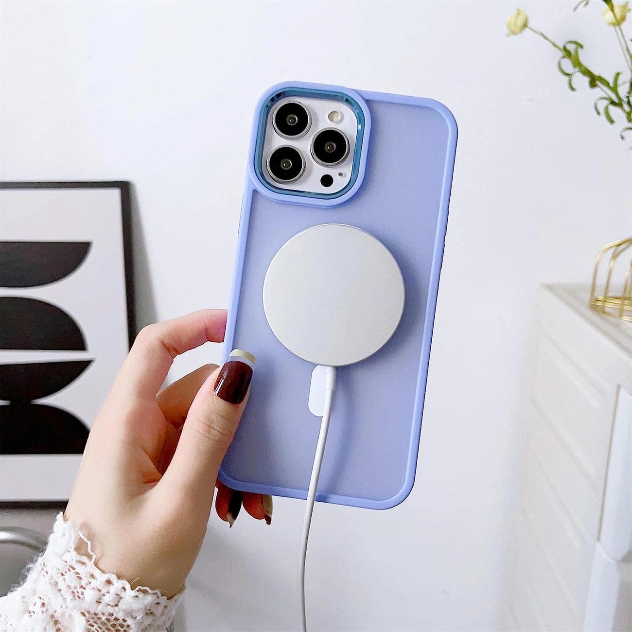 Magnetic Color Matte Case for iPhone 15 Plus - green_4
