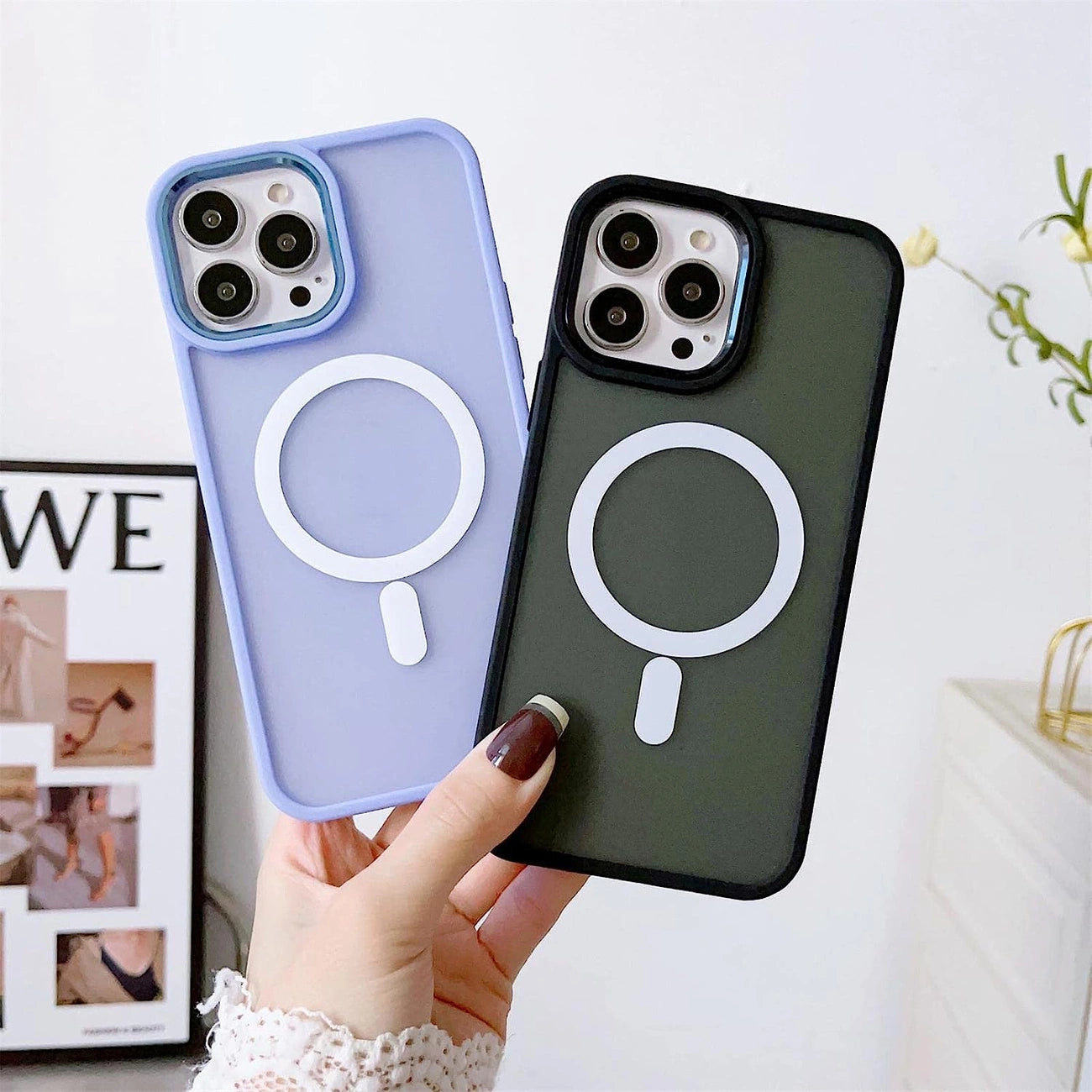 Magnetic Color Matte Case for iPhone 15 Plus - green_6