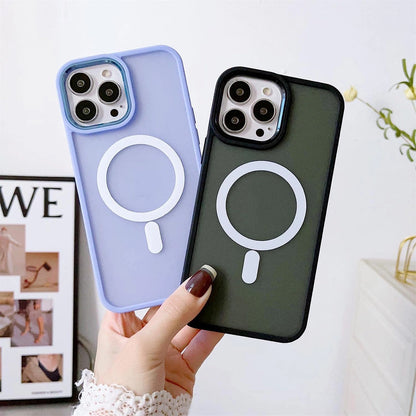 Magnetic Color Matte Case for iPhone 15 Plus - green_6
