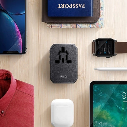 Uniq Voyage LITHOS Collective 33W 2xUSB PD 18W QC 3.0 travel adapter - gray_5