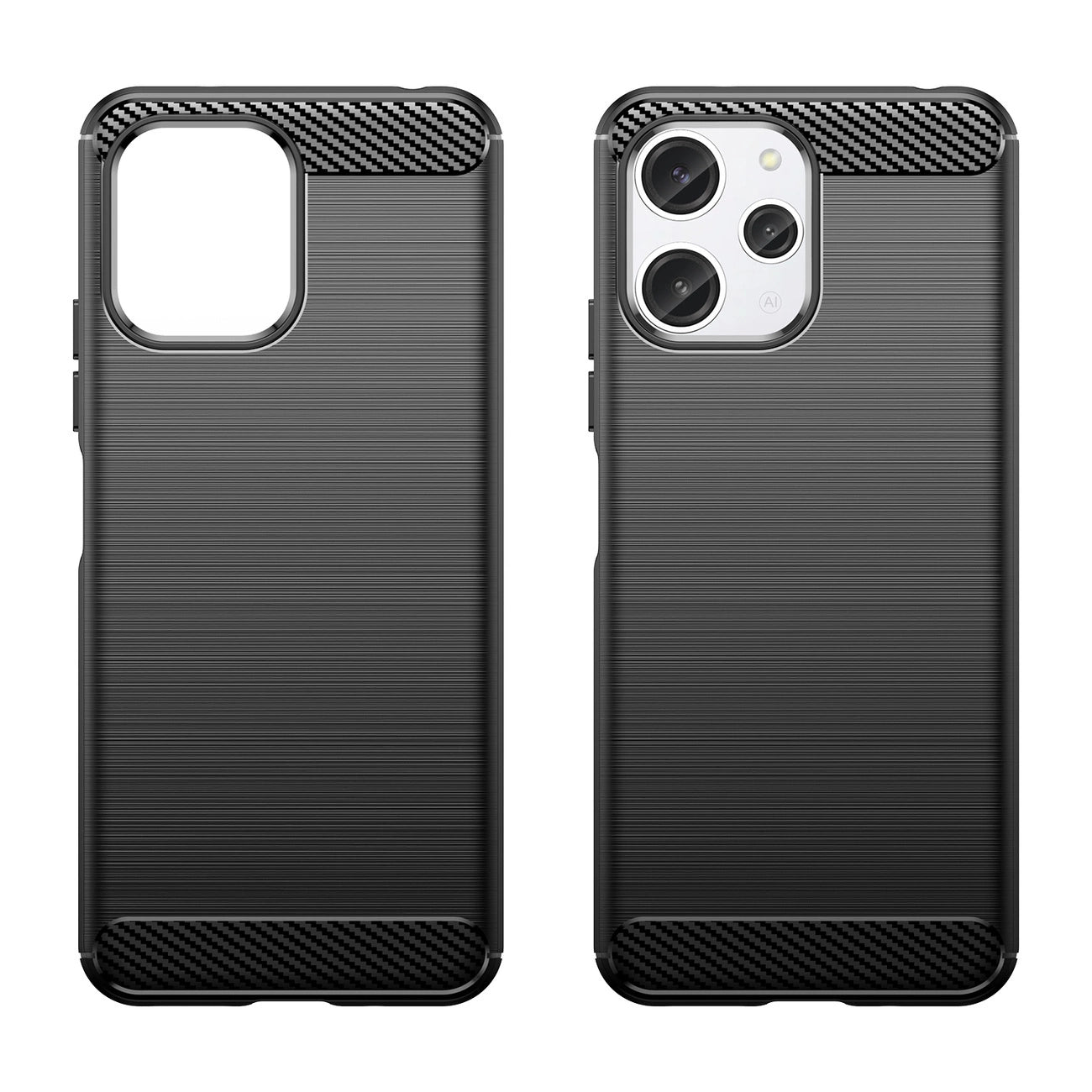 Flexible carbon pattern case for Xiaomi Redmi 12 Carbon Case - black_1
