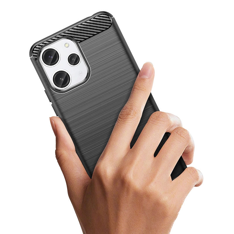 Flexible carbon pattern case for Xiaomi Redmi 12 Carbon Case - black_5