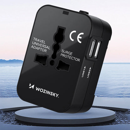 Wozinsky WUTWC travel adapter universal 24W EU / US / AUS / UK / 2x USB-A - black_9