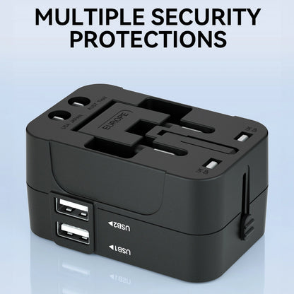 Wozinsky WUTWC travel adapter universal 24W EU / US / AUS / UK / 2x USB-A - black_6