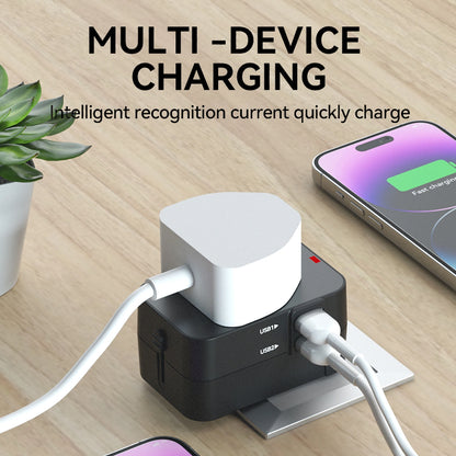 Wozinsky WUTWC travel adapter universal 24W EU / US / AUS / UK / 2x USB-A - black_8
