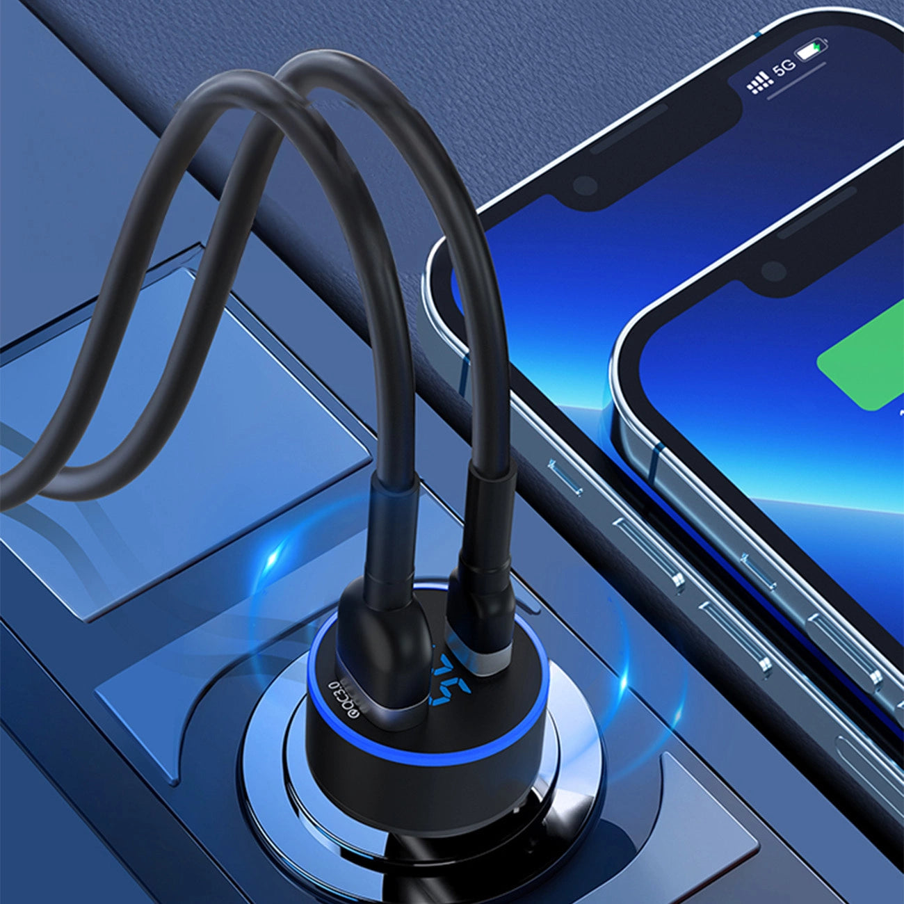 Wozinsky WDCCAC USB-C USB-A 36W car charger - black_11