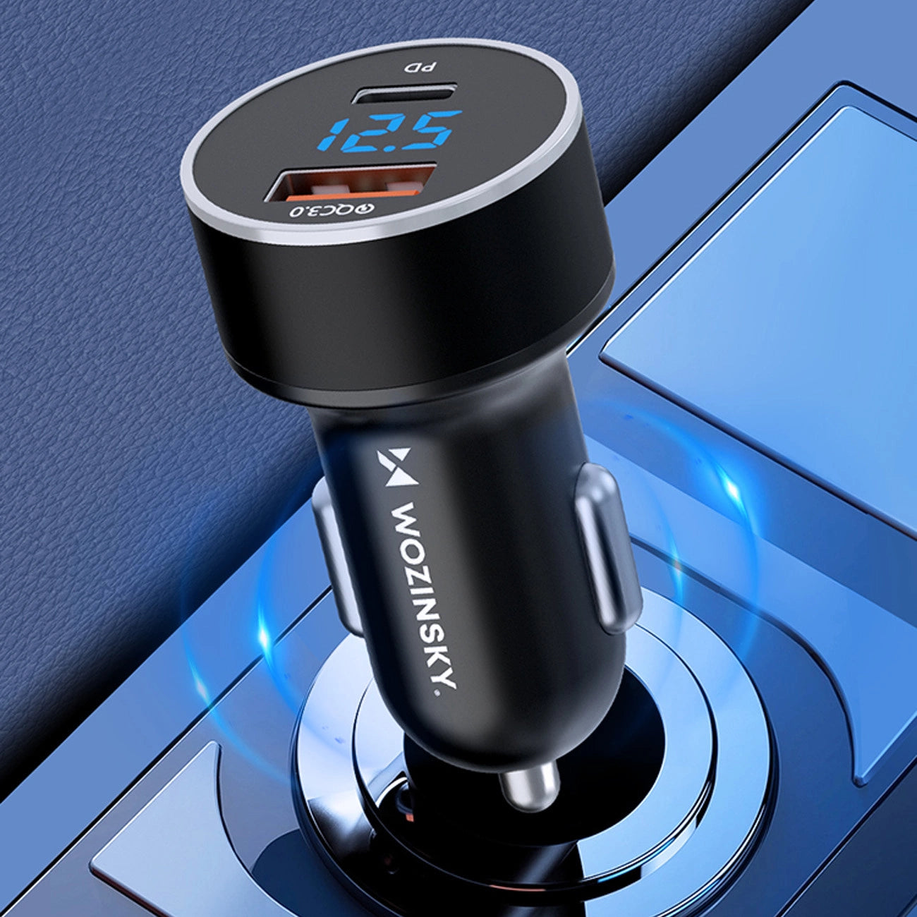 Wozinsky WDCCAC USB-C USB-A 36W car charger - black_9