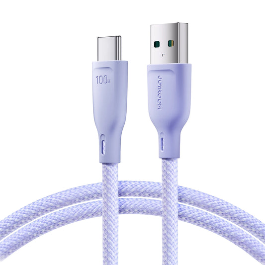 Joyroom Multi-Color Series S-A34 USB-A / USB-C 100W Cable 1m - Purple_0