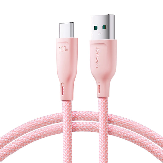 Joyroom Multi-Color Series S-A34 USB-A / USB-C Cable 100W 1m - Pink_0