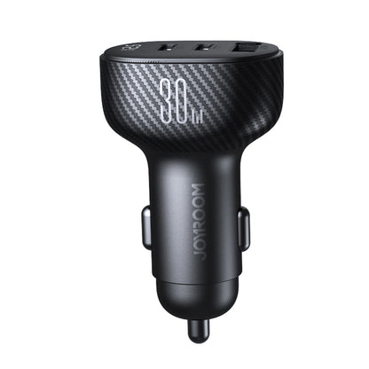Joyroom JR-CCD04 30W 2x USB-C USB-A car charger with display - black_1