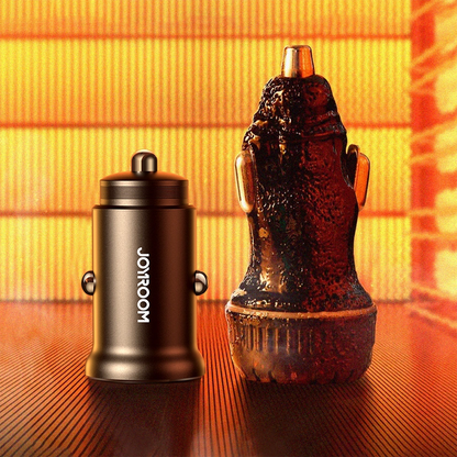 Joyroom JR-CCN06 30W 2x USB-C mini car charger metal - black_8