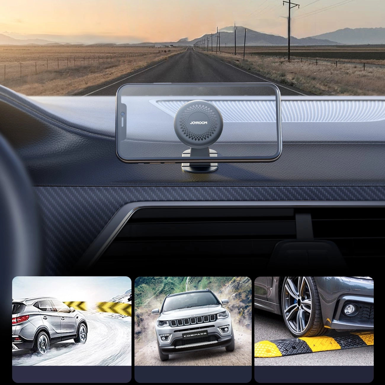 Joyroom JR-ZS356 magnetic cockpit phone holder - dark gray_10