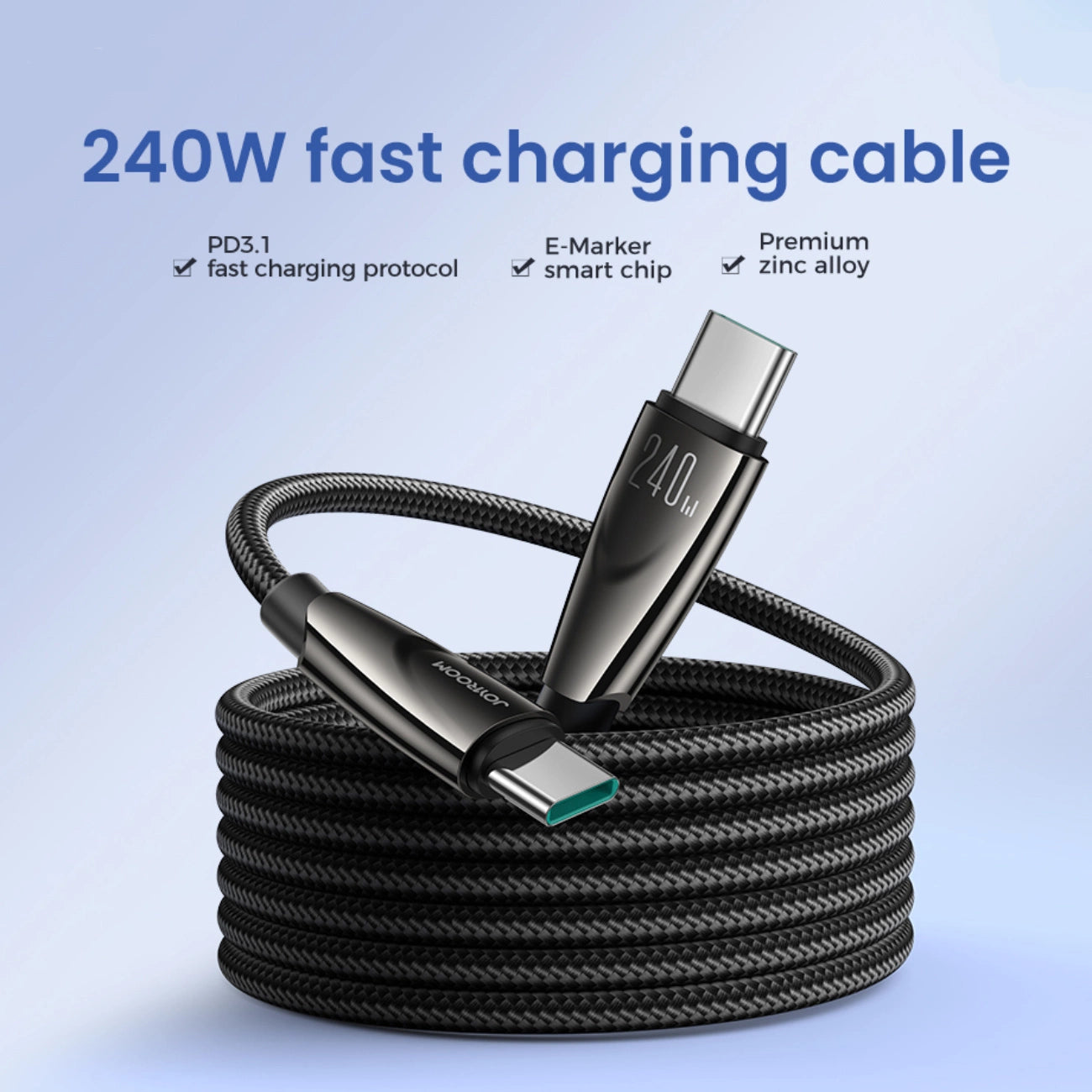 Joyroom Pioneer Series SA31-CC5 USB-C / USB-C cable 240W 1.2m - black_3