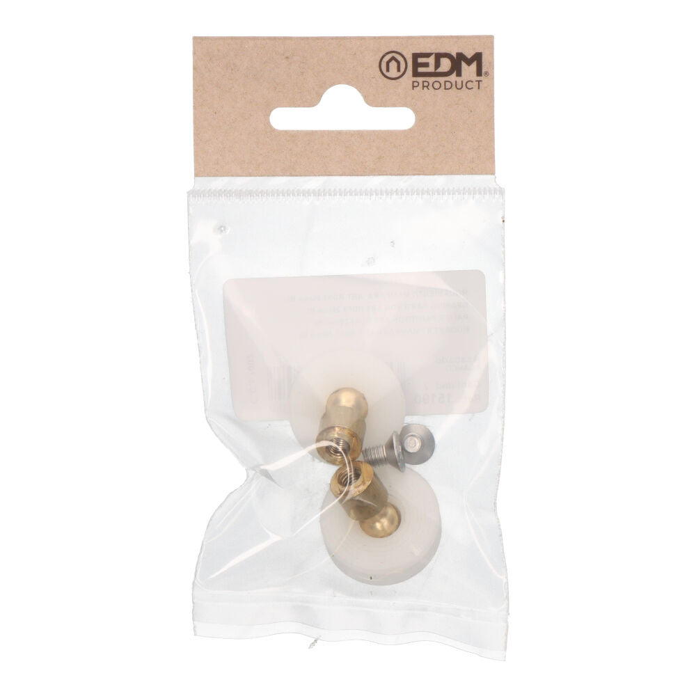 BlÃ­ster com 2 rodas de portas de duche articulado rd3 Ã¸26x9mm blister 91799 edm_0