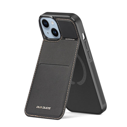 3in1 Wallet Case with Stand for iPhone 15 Plus MagSafe RFID Blocker Dux Ducis Rafi Mag - Black_0