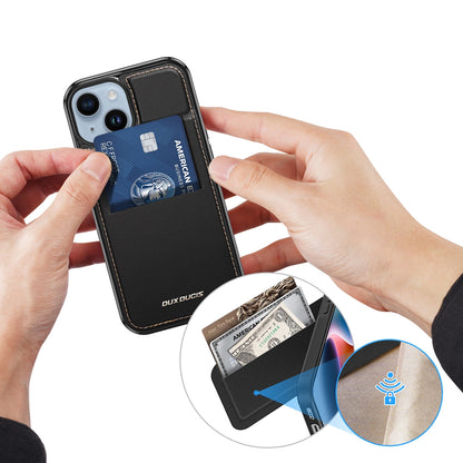 3in1 Wallet Case with Stand for iPhone 15 MagSafe RFID Blocking Dux Ducis Rafi Mag - Black_9